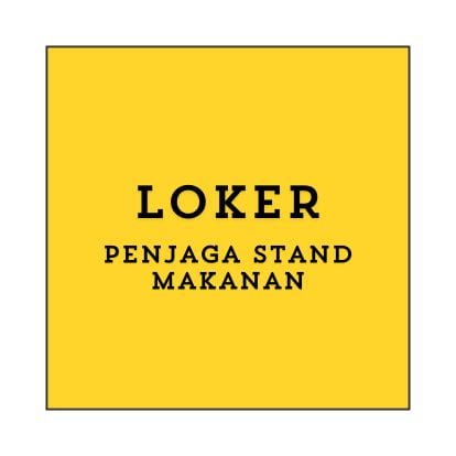 Penjaga Stand Makanan